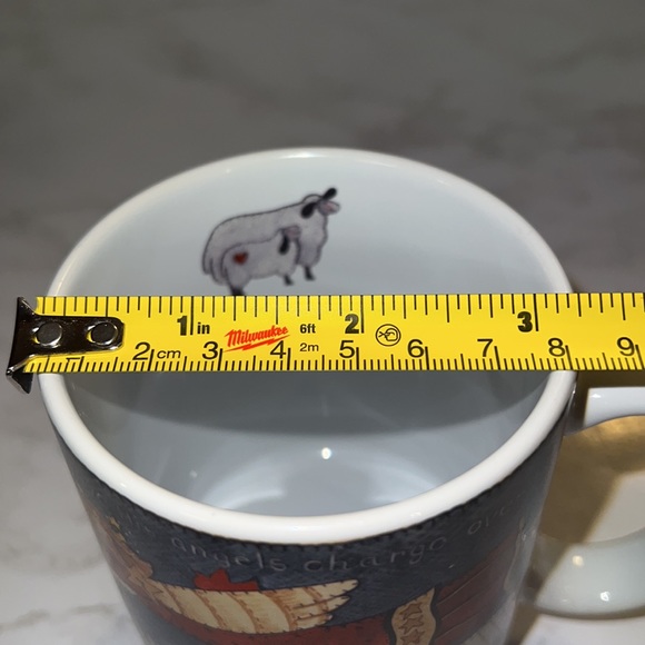 Angels Charge, beautiful coffee cup from an original painting. W/ Sheep & Angels - Picture 10 of 10
